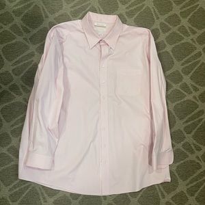 Gold Label non iron pink button down dress shirt. Size 20 X 36  great condition